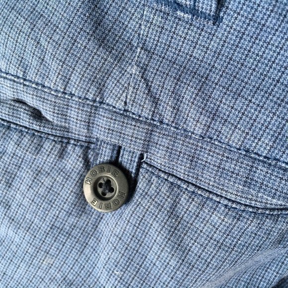 HOBIE 1950 VINTAGE SHORTS PLAID SIZE 32 NAVY BLUE - Picture 5 of 5